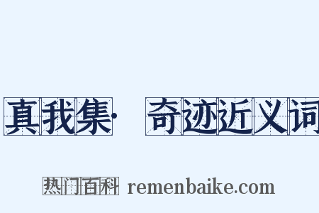 真我集·奇迹近义词是什么意思的图片